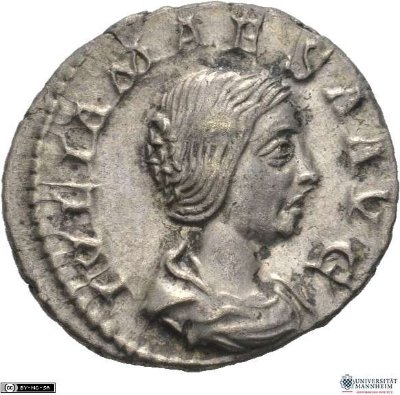 Denar (ANT), Iulia Maesa218-222 n. Chr.Antike HerrscherprägungElagabalus (um 203-222 n. Chr.)