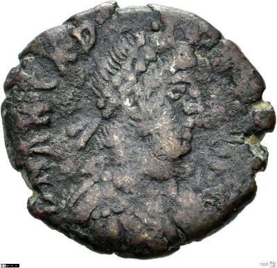 Aes 3, Arcadius404-408 n. Chr.Antike HerrscherprägungHonorius (384-423 n. Chr.)