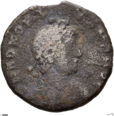 Aes 3, Honorius395-401 n. Chr.Antike HerrscherprägungArcadius (um 377-408 n. Chr.)