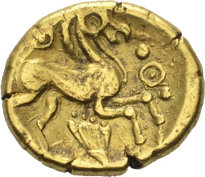 Trinovantes,                            Addedomarus, Stater, 37-33                            v. Chr.