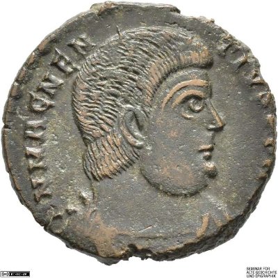 Magnentius352 n. Chr.Antike HerrscherprägungMagnentius (um 301-353 n. Chr.)