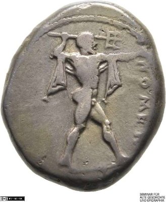 Stater, Poseidoniaum 450 v. Chr.Stadt