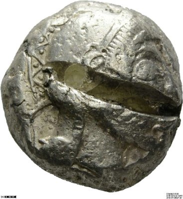 Tetradrachme, Athenca. 500/490-482 v. Chr.Stadt