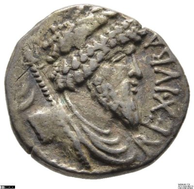 Denar (ANT), Iuba I.50-46 v. Chr.Antike HerrscherprägungIuba I., König von Numidien (um 84-46 v. Chr.)